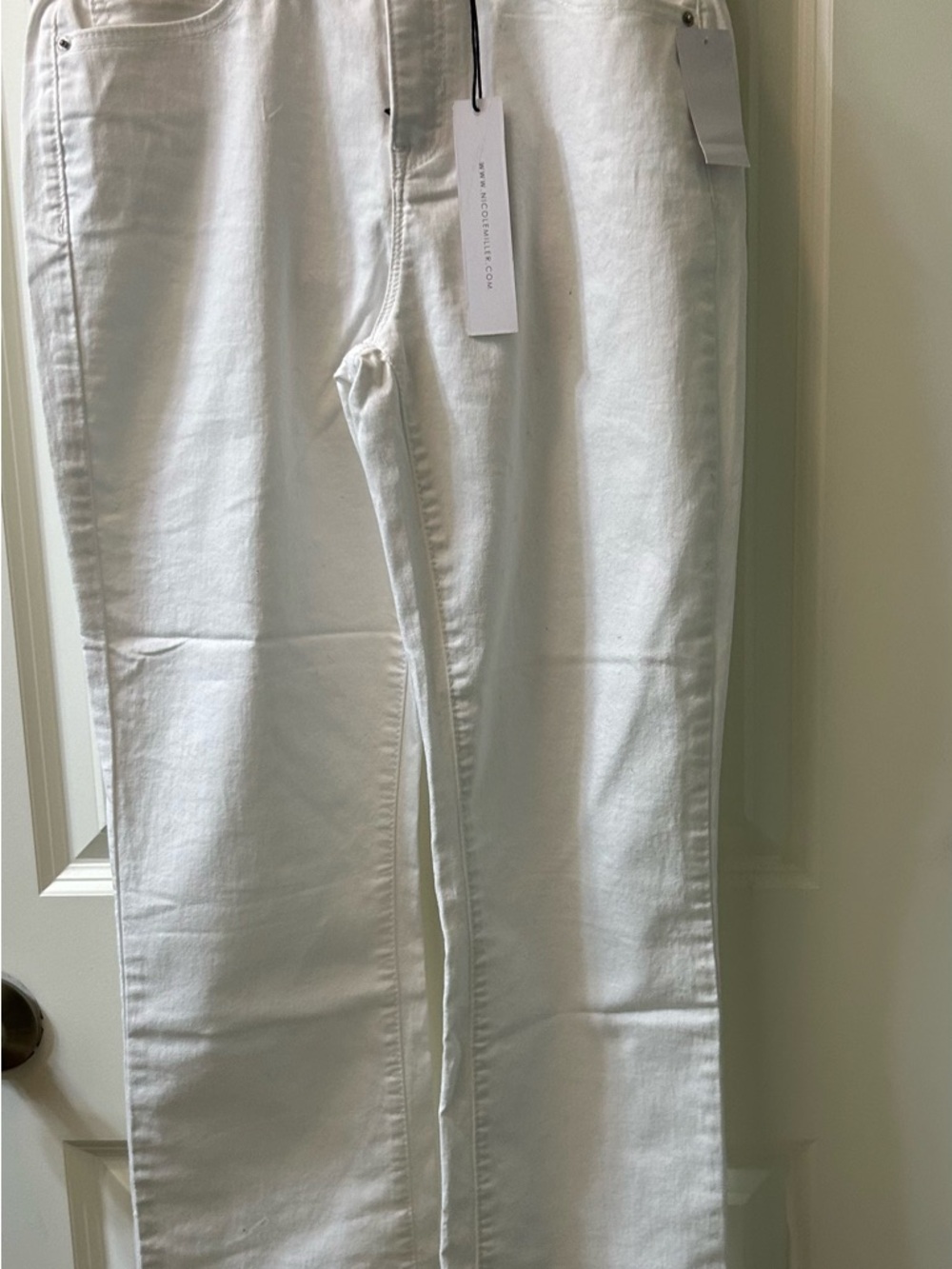 Nicole Miller White Boot Cut Jeans